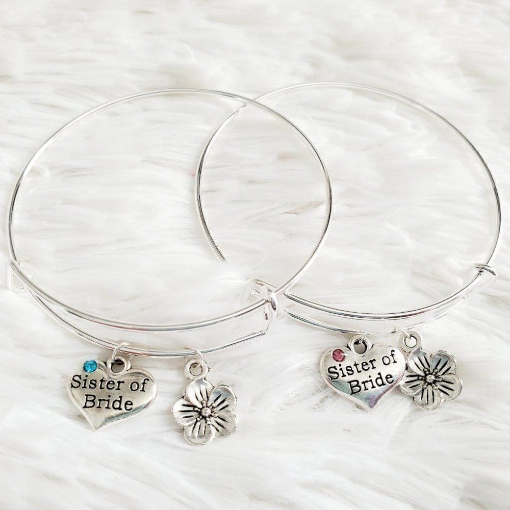 Sister of the Bride Bracelet, Wedding Party Jewelry